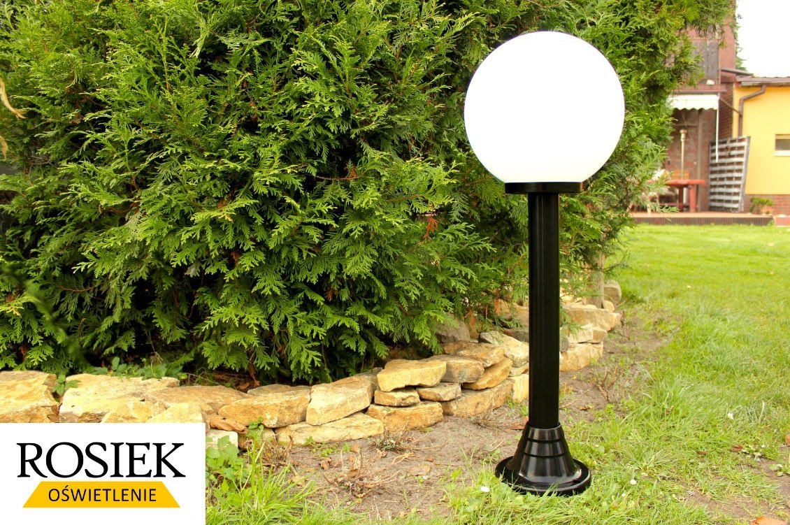 Lampy ogrodowe lampa ogrodowa kula biała 30cm wysokość 86cm Lampy ogrodowe lampa ogrodowa kula biała 30cm wysokość 86cm