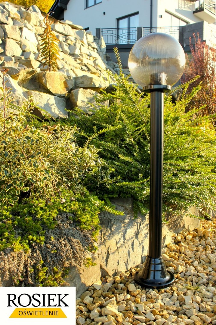 Lampy ogrodowe lampa ogrodowa kula podpalana pryzmatyczna 25cm wysokość 112cm Lampy ogrodowe lampa ogrodowa kula podpalana pryzmatyczna 25cm wysokość 112cm