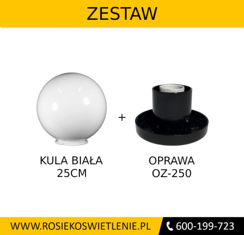 Kula ogrodowa led 25cm biała Kula ogrodowa led 25cm biała
