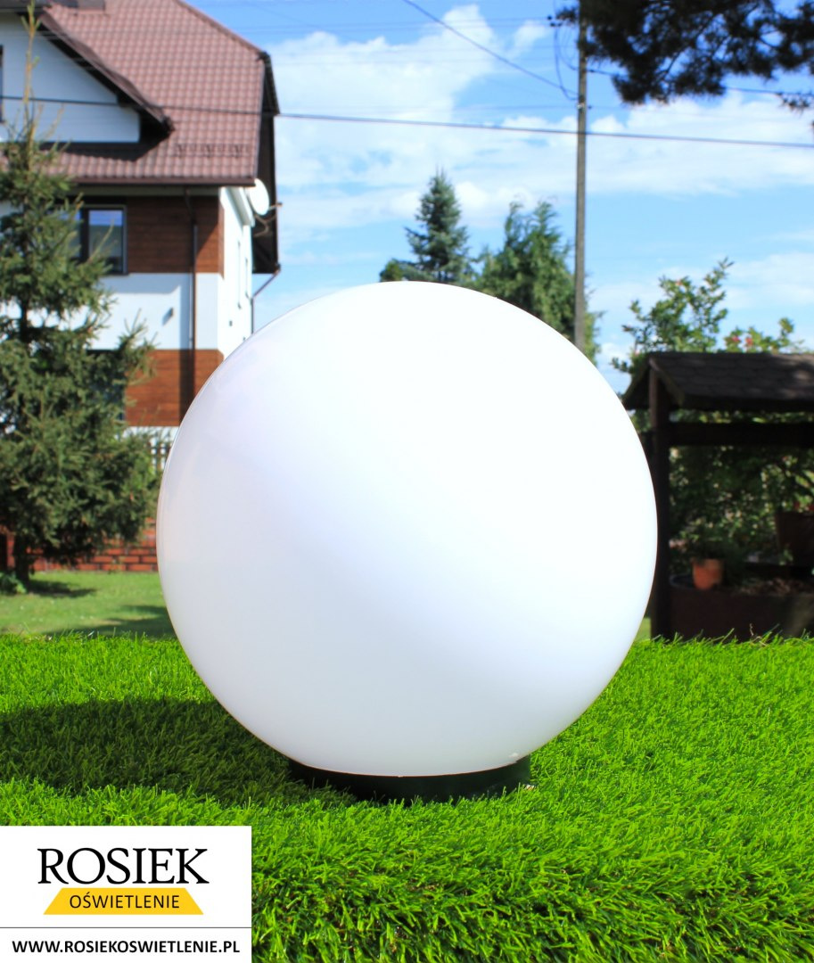 kule ogrodowe lampy ogrodowe kula biała 30cm oprawa OZ-300
