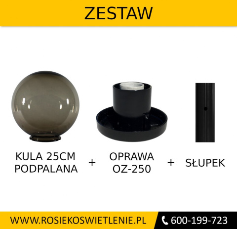Kula ogrodowa led 20cm podpalana Kula ogrodowa led 20cm podpalana