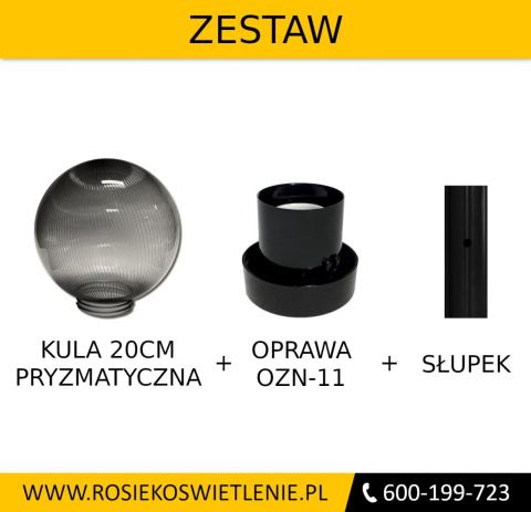 Kula ogrodowa led 20cm pryzmatyczna Kula ogrodowa led 20cm pryzmatyczna