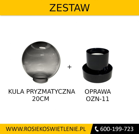 Kula ogrodowa led 20cm pryzmatyczna Kula ogrodowa led 20cm pryzmatyczna