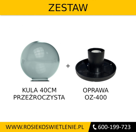 Kula ogrodowa led 40cm przeźroczysta Kula ogrodowa led 40cm przeźroczysta