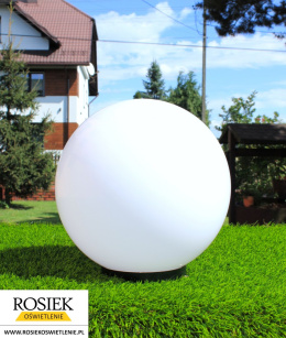 Kule ogrodowe - kula biała 30cm + oprawa OZ-300 + słupek montażowy 19,5cm