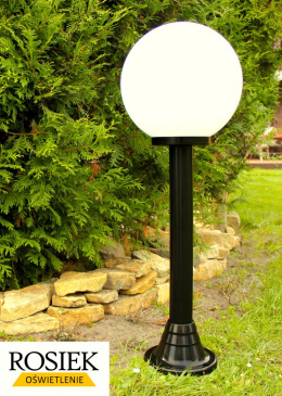 Lampy ogrodowe - Lampa ogrodowa stojąca, wysokość 86cm, kula biała 30cm
