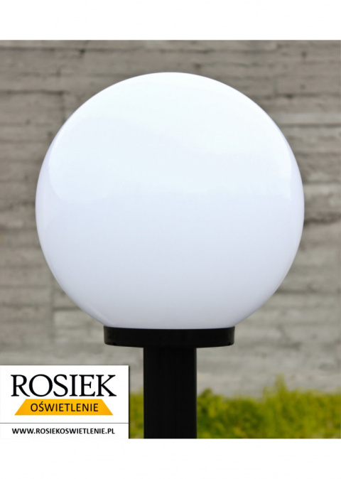 Lampy ogrodowe Lampa ogrodowa zewnętrzna 106cm, kula biała 30cm Lampy ogrodowe Lampa ogrodowa zewnętrzna 106cm, kula biała 30cm