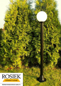 Lampy ogrodowe Lampa ogrodowa zewnętrzna 138cm, kula biała 20cm