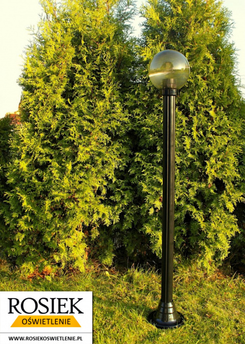 Lampy ogrodowe Lampa ogrodowa zewnętrzna 138cm, kula pryzmatyczna 20cm