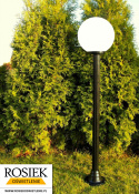 Lampy ogrodowe Lampa ogrodowa zewnętrzna 146cm, kula biała 30cm