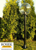 Lampy ogrodowe Lampa ogrodowa zewnętrzna 154cm, kula przeźroczysta 40cm