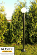 Lampy ogrodowe Lampa ogrodowa zewnętrzna 168cm, kula biała 20cm