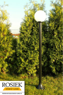 Lampy ogrodowe Lampa ogrodowa zewnętrzna 172cm, kula biała 25cm