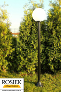 Lampy ogrodowe Lampa ogrodowa zewnętrzna 176cm, kula biała 30cm