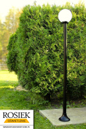 Lampy ogrodowe Lampa ogrodowa zewnętrzna 202cm, kula biała 25cm