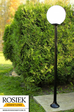 Lampy ogrodowe Lampa ogrodowa zewnętrzna 214cm, kula biała 40cm
