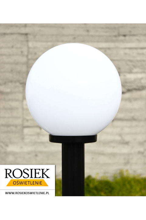 Lampy ogrodowe Lampa ogrodowa zewnętrzna 232cm, kula biała 25cm Lampy ogrodowe Lampa ogrodowa zewnętrzna 232cm, kula biała 25cm