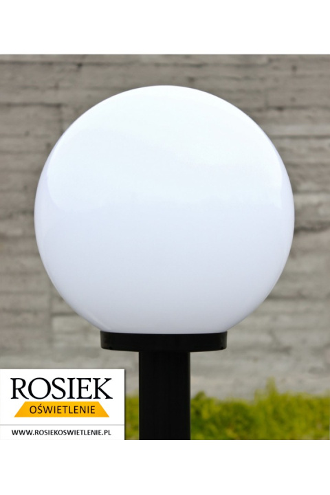 Lampy ogrodowe Lampa ogrodowa zewnętrzna 236cm, kula biała 30cm Lampy ogrodowe Lampa ogrodowa zewnętrzna 236cm, kula biała 30cm