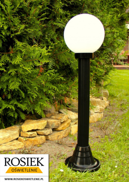 Lampy ogrodowe Lampa ogrodowa zewnętrzna 78cm, kula biała 20cm