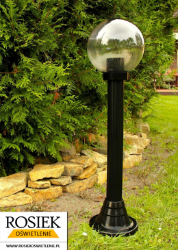 Lampy ogrodowe - Lampa ogrodowa stojąca, wysokość 78cm kula pryzmatyczna 20cm