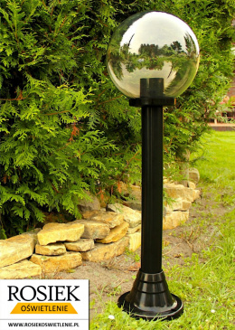 Lampy ogrodowe - Lampa ogrodowa stojąca, wysokość 82cm, kula podpalana 25cm