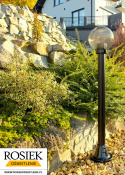 Lampy ogrodowe Lampa ogrodowa zewnętrzna 98cm, kula pryzmatyczna 20cm