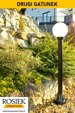 Lampy ogrodowe Lampa ogrodowa zewnętrzna 138cm, kula biała 20cm