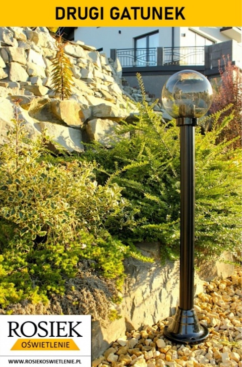 Lampy ogrodowe Lampa ogrodowa zewnętrzna 138cm, kula podpalana 20cm