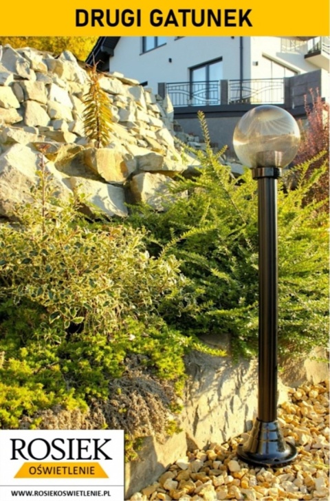 Lampy ogrodowe Lampa ogrodowa zewnętrzna 138cm, kula pryzmatyczna 20cm