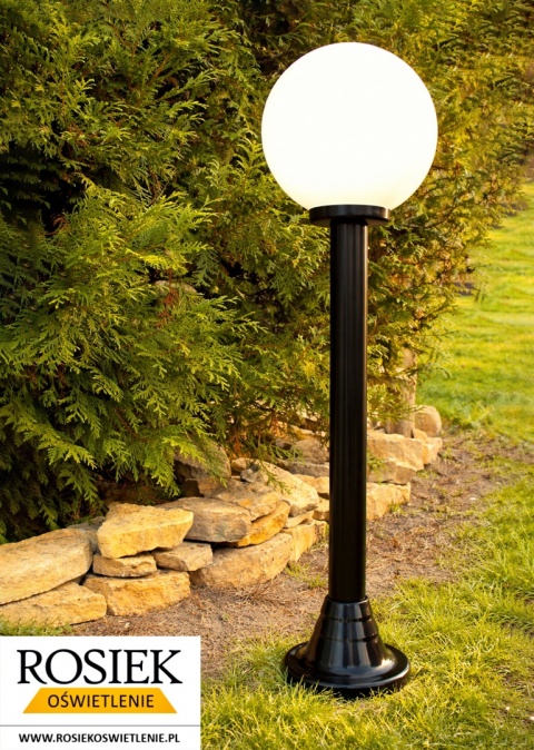 Lampy ogrodowe Lampa ogrodowa zewnętrzna 82cm, kula biała 25cm