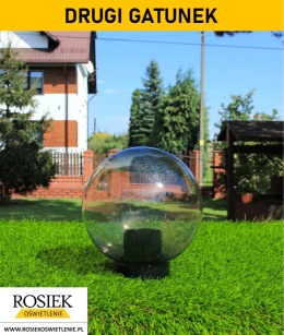*OSTATNIE 10 SZTUK* | Kula ogrodowa 20cm podpalana + oprawa oświetleniowa OZN-11 + słupek montażowy 18cm
