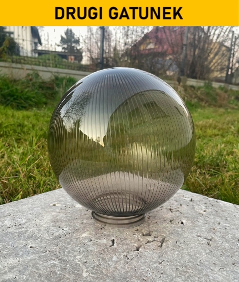 *OSTATNIE 6 SZTUK* | Kula ogrodowa 20cm pryzmatyczna + oprawa oświetleniowa OZN-11 + słupek montażowy 18cm
