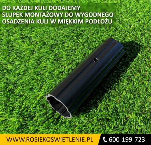 *OSTATNIE 11 SZTUK* | Kula ogrodowa 20cm pryzmatyczna + oprawa oświetleniowa OZN-11 + słupek montażowy 18cm *OSTATNIE 11 SZTUK* | Kula ogrodowa 20cm pryzmatyczna + oprawa oświetleniowa OZN-11 + słupek montażowy 18cm