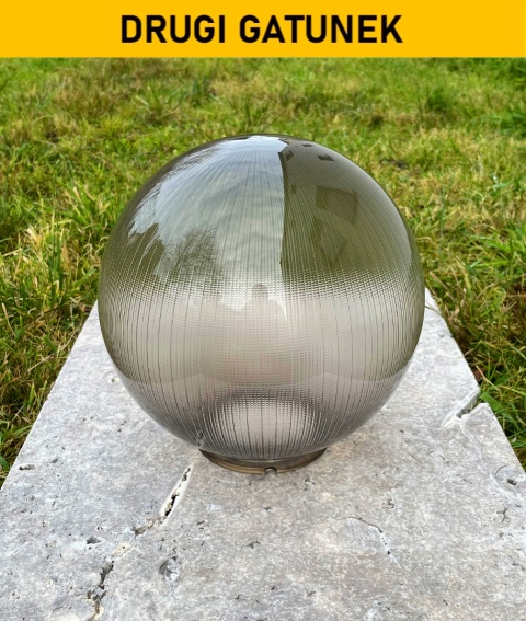 *OSTATNIE 5 SZTUK* Kula ogrodowa 25cm podpalana pryzmatyczna + oprawa oświetleniowa OZ-250 + słupek montażowy 18cm