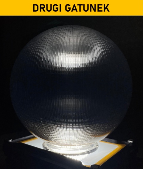 *OSTATNIE 5 SZTUK* Kula ogrodowa 25cm podpalana pryzmatyczna + oprawa oświetleniowa OZ-250 + słupek montażowy 18cm