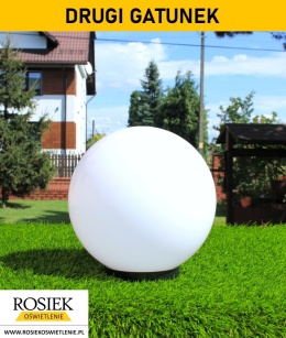 *OSTATNIE 5 SZTUK* | Kula ogrodowa 25cm biała + oprawa oświetleniowa OZ-250