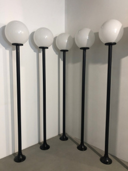 OSTATNIE 6 SZTUK | Lampy ogrodowe Lampa ogrodowa zewnętrzna 244cm, kula biała 40cm