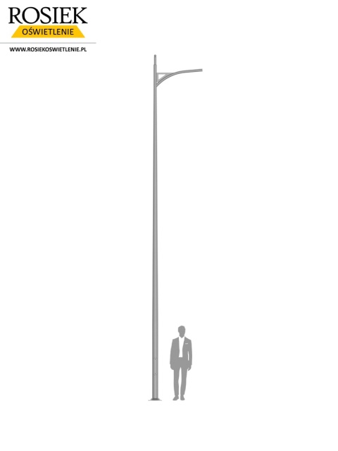 Słup oświetleniowy 8m SAL-N12/5 rosa