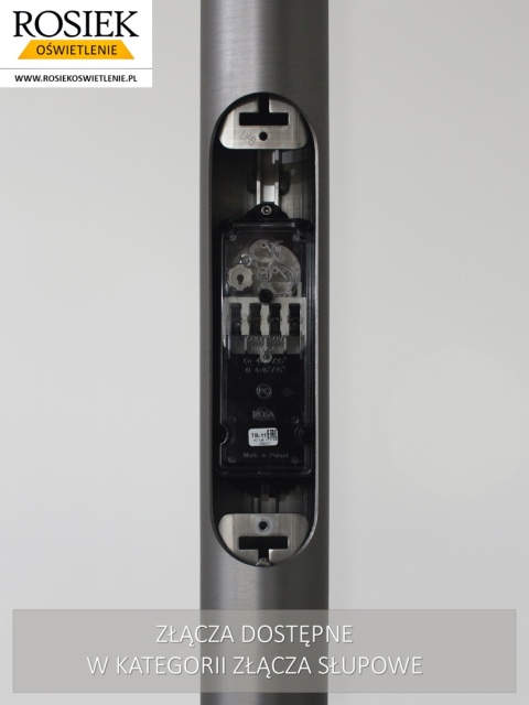 Słup oświetleniowy 8m SAL N12/5 rosa